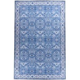 Gino Falcone Alfombra de poliéster estampada a máquina - azul - 190x290 cm