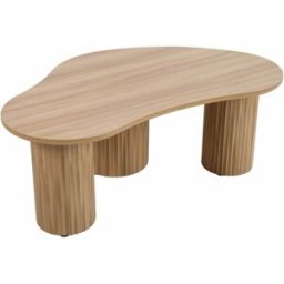 Oviala Mesa de centro en mdf con decoración en melamina beige