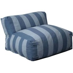 Oviala Sillón de jardín a rayas para un sofá modular azul pacífico