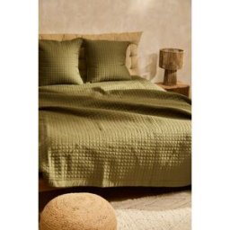Calma House Colcha color verde 240x260 para Cama de 135-150