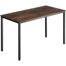 Tectake Escritorio estilo industrial marco de acero 120x60x75 cm madera oscura