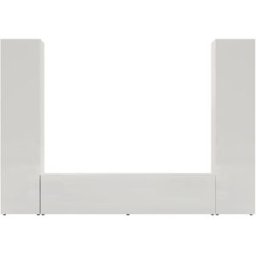 Whous Conjunto de meuble TV de 260 cm efecto madera color blanco brillo