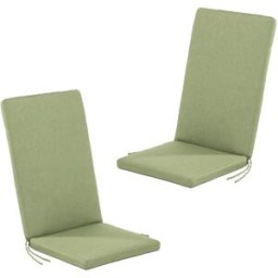 Edenjardin Pack 2 cojines para silla jardín repelente al agua verde