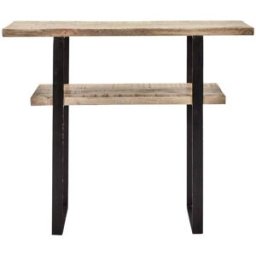 house doctor Consola de madera beige y negra