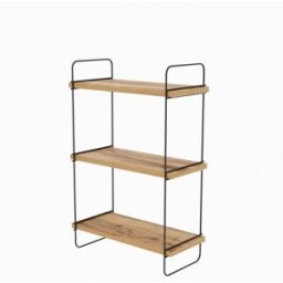 Calicosy Estante de pared suspendido decor pino y negro h66 cm