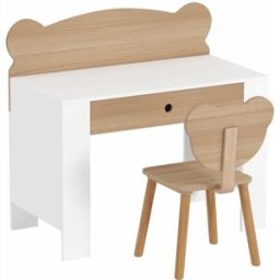 AIYAPLAY Escritorio infantil 80x41x74.5 cm madera natural