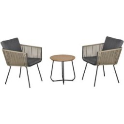Outsunny Conjunto de muebles de ratán 60x60x67 cm multicolor