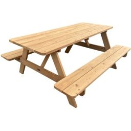 Axi Mesa de picnic, 6 personas, thermowood - marrón