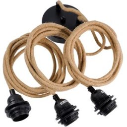 Bazar Bizar Cable para lámpara de algodón en marrón 250x2x2 cm