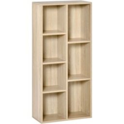 Homcom Estantería para libros 50x24x106 cm roble