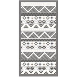 Home and Living Alfombra vinílica azteca gris 80 x 300 cm