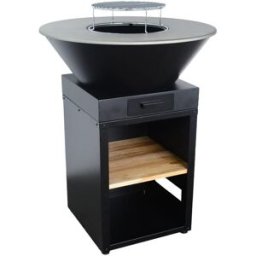 sweeek Brasero barbacoa con parrilla de cocción y funda, ø81,5cm, negro
