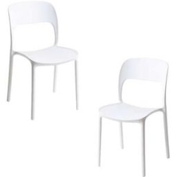 Regalos Miguel Pack 2 sillas color blanco en polipropileno