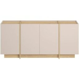 Calicosy Buffet de 4 puertas decoración cachemir y roble l180 cm