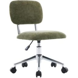sweeek Silla de oficina infantill con ruedas ajustable de tejido chenilla,
