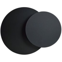 Wonderlamp Aplique de pared nórdico con 2 piezas circulares negras