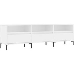 Maison Chic Mueble tv madera contrachapada blanco 150x30x44,5 cm