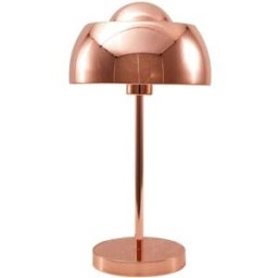 Beliani Lámpara de mesa metal cobrizo