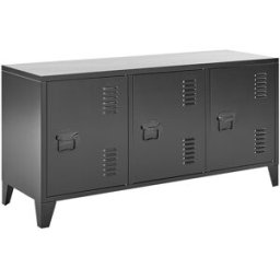 Beliani Mueble de oficina metal negro