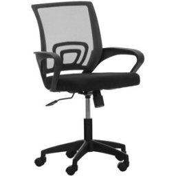 CLP Silla de oficina giratoria regulable en Microfibra Negro