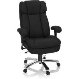 hjh OFFICE Silla giratoria xxl tela negro