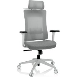 hjh OFFICE Silla de oficina profesional tela / tejido de malla gris