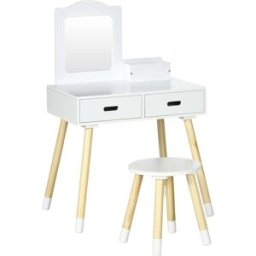 ZONEKIZ Tocador infantil 60x40x95 cm blanco