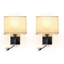 Nettlife Berlin - aplique de pared led de metal, plata, 35 cm, máx. 2 w