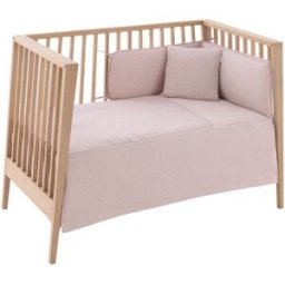Cambrass Juego 2 piezas colcha desenfundable cuna 60 60x120x3 cm rosa