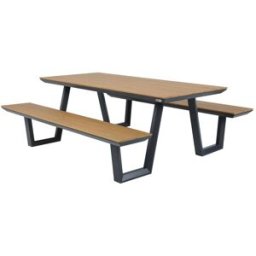 Axi Mesa de picnic, 6 personas, aluminio/polywood, antracita