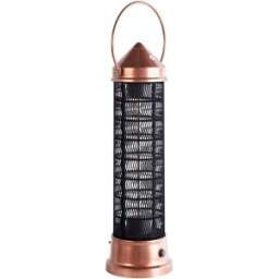 Beliani Estufa de infrarrojos de pie para exterior 1800 w cobrizo