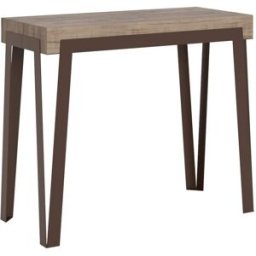 Itamoby Consola extensible 90x40/300 cm efecto madera roble natural, hierro