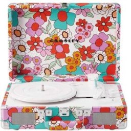 Crosley Tocadiscos portátil con bluetooth flores maravillosas