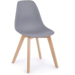 Bizzotto Juego 6 sillas haya gris