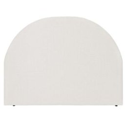 NATYAL Cabecero tapizado acolchado curvo para cama de 150cm en blanco roto