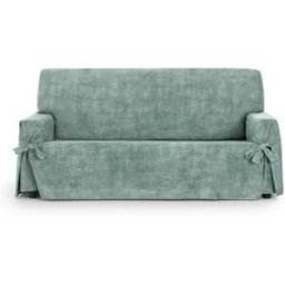 Eysa Funda sofá 3 plazas antimanchas con lazos agua marina 180 - 230cm