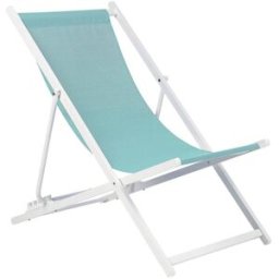 Beliani Hamaca plegable metal turquesa