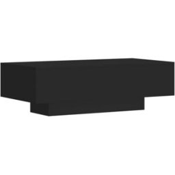Maison Chic Mesa de centro madera de ingeniería negro 100x49,5x31 cm