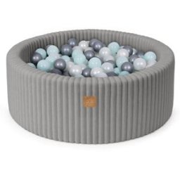 MeowBaby Piscina de bolas para bebé en pana 200 bolas