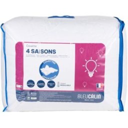 Maisons du Monde Edredón 4 estaciones de poliéster reciclado blanco 260x240 cm
