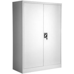 Tectake Armario archivador, acero, cierre seguridad, gris 140x90x40cm