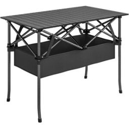 Outsunny Mesa de camping 93x55x68 cm negro