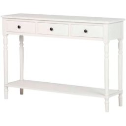 Fijalo Consola mdf pino blanco 110x32x75 cm