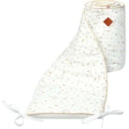 Sevira Kids Protector de cuna reversible bebé muselina de algodón blanco