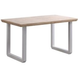 Home Heavenly Mesa de comedor extensible madera y patas metal (140-220 cm)