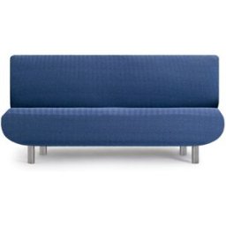 Eysa Funda de sofá 3 plazas clic clac bielástica azul 180 - 230 cm