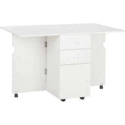 Homcom Mesa plegable cocina 120x80x75 cm blanco