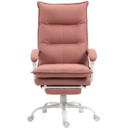 Maison Chic Silla de oficina rosa de microfibra 74x66x121,5 cm.