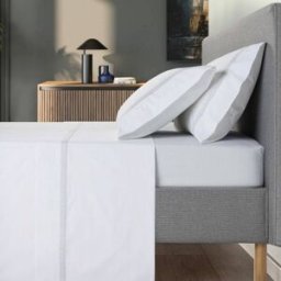 Casa da Laura Sábanas 100% algodón 200 hilos cuadrado de vichy gris cama 135/140 2