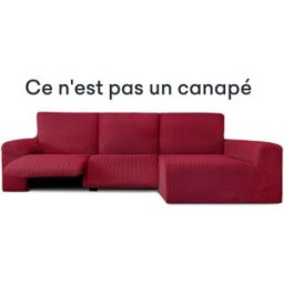 Eysa Funda de sofá chaise relax bielástica derecha burdeos 250 - 360 cm